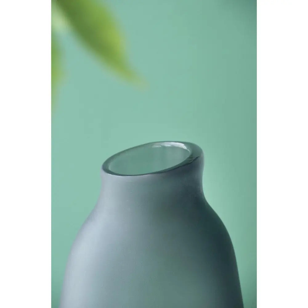 17" Charcoal And Orange Ombre Glass Table Vase - NOBLE HOME INTERIORS