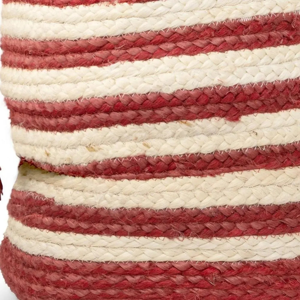 17" Ivory Jute Basket - NOBLE HOME INTERIORS