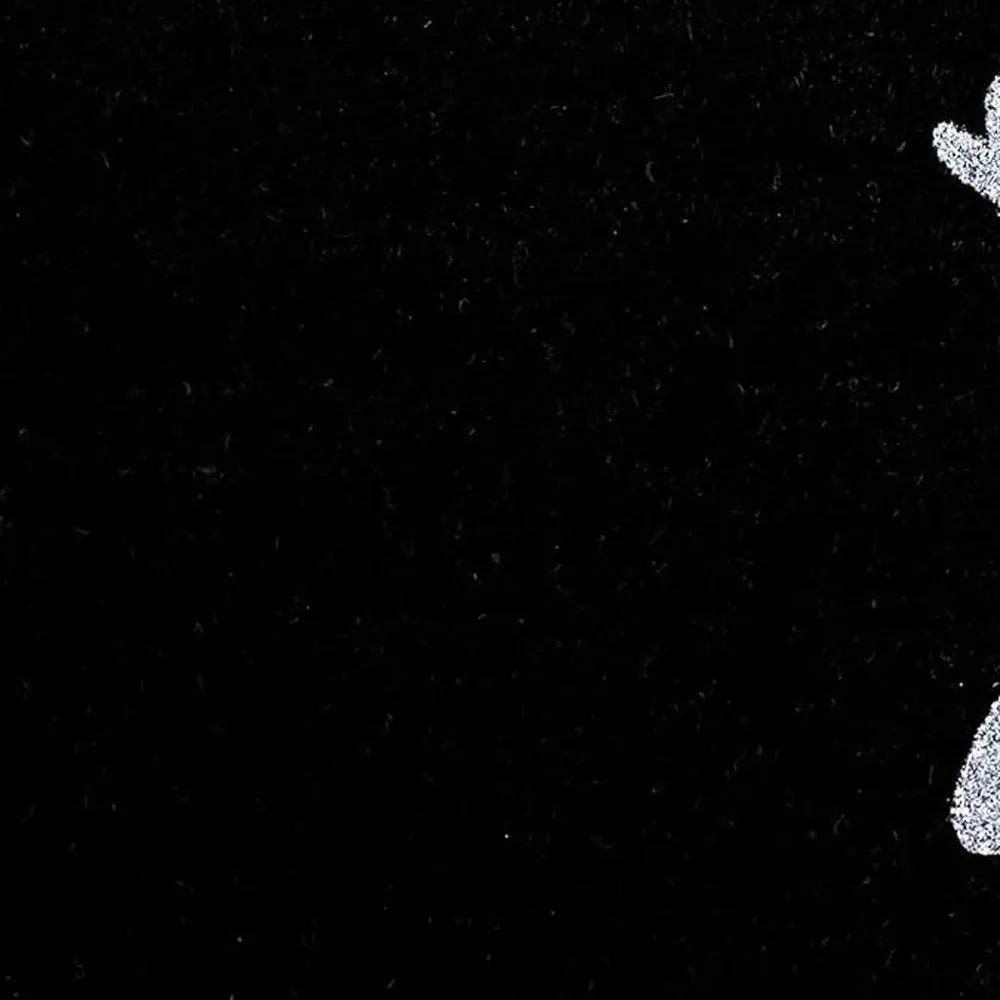 17" X 29" Black And White Coir Ghost Outdoor Halloween Door Mat - NOBLE HOME INTERIORS