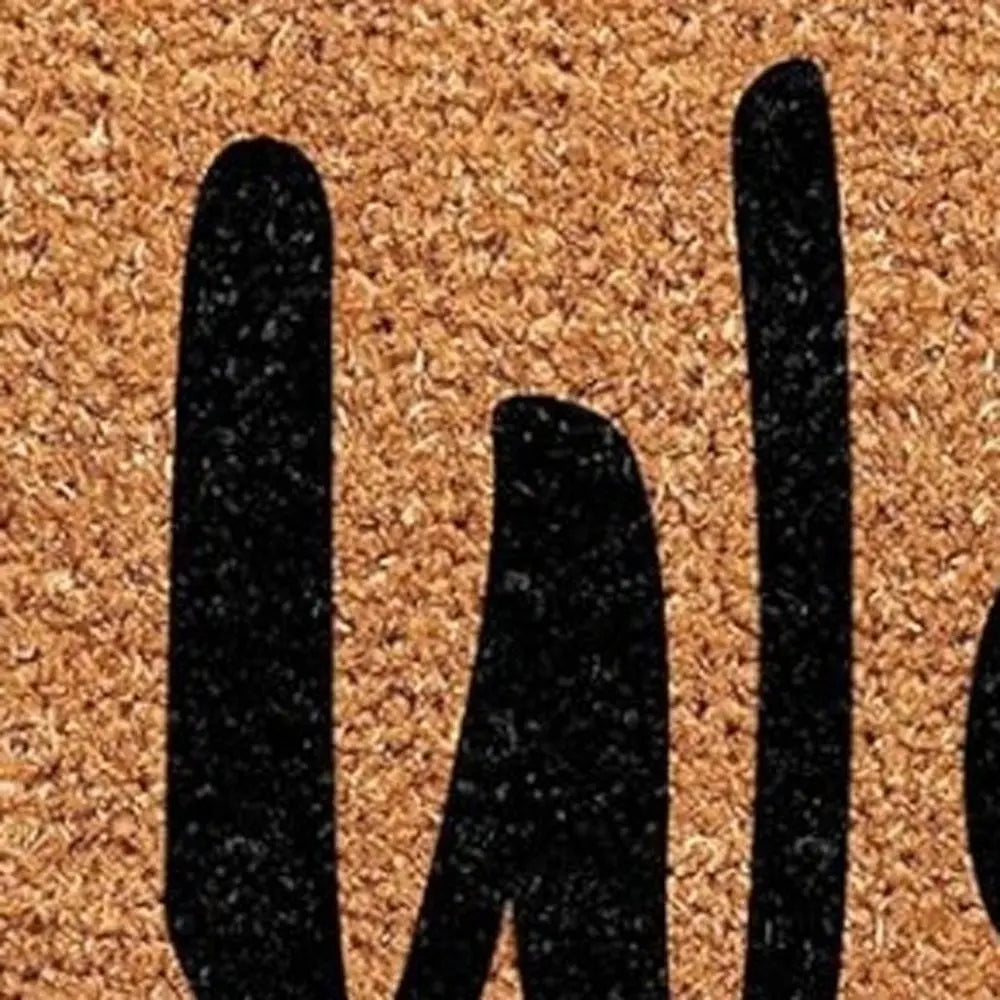 17" X 29" Black Natural And White Halloween Halloween Welcome Outdoor Coir Door Mat - NOVA HOME FURNITURE