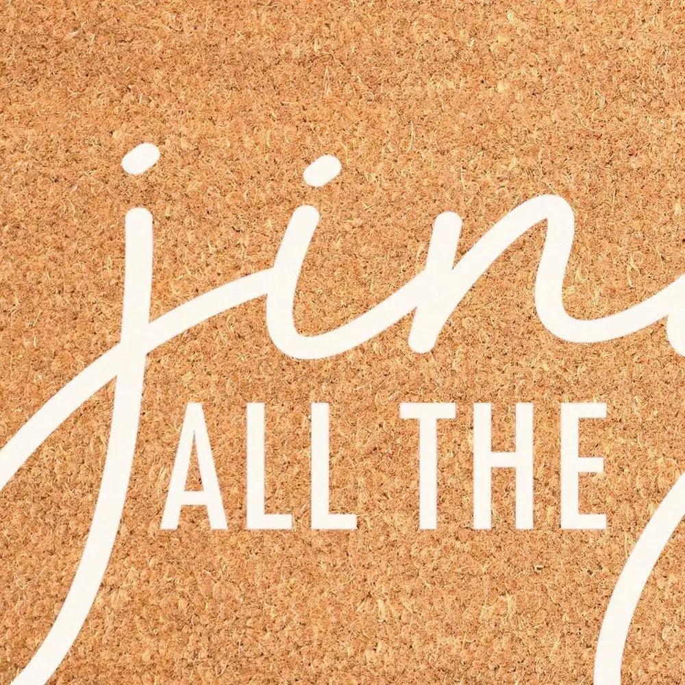 17" X 29" Brown And Black Christmas Outdoor Coir Door Mat - NOVA HOME FURNITURE