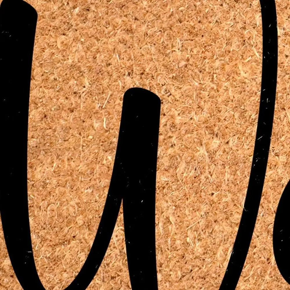 17" X 29" Brown And Black Christmas Outdoor Coir Door Mat - NOVA HOME FURNITURE