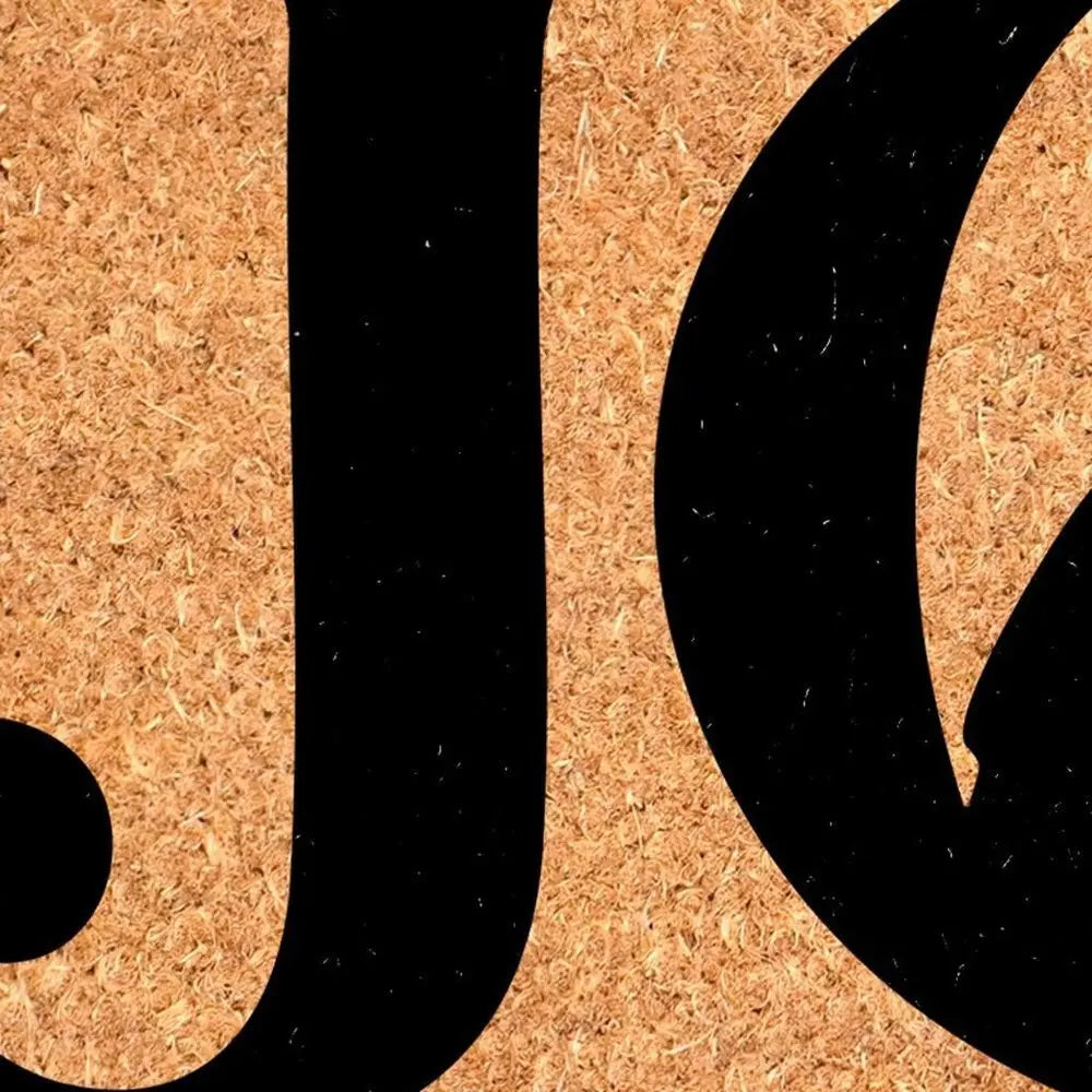 17" X 29" Brown And Black Christmas Outdoor Coir Door Mat - NOVA HOME FURNITURE