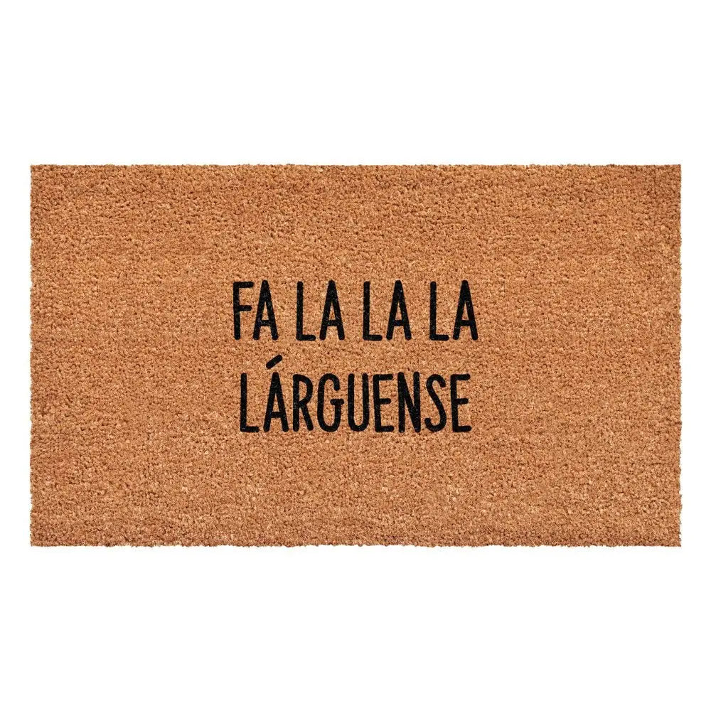 17" X 29" Brown And Black Christmas Outdoor Coir Door Mat - NOVA HOME FURNITURE