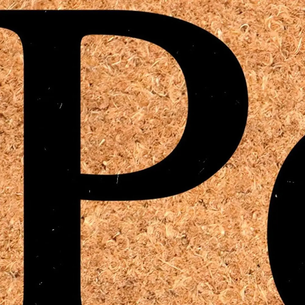 17" X 29" Brown And Black Christmas Outdoor Coir Door Mat - NOVA HOME FURNITURE