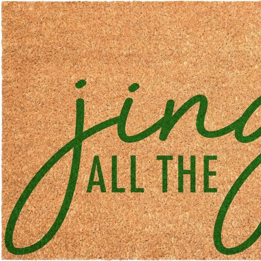 17" X 29" Brown And Black Christmas Outdoor Coir Door Mat - NOBLE HOME INTERIORS