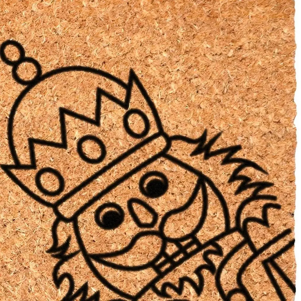 17" X 29" Brown And Black Merry Christmas Outdoor Coir Door Mat - NOVA HOME FURNITURE