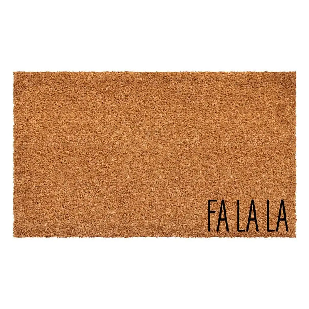 17" X 29" Brown Christmas Outdoor Coir Door Mat - NOVA HOME FURNITURE