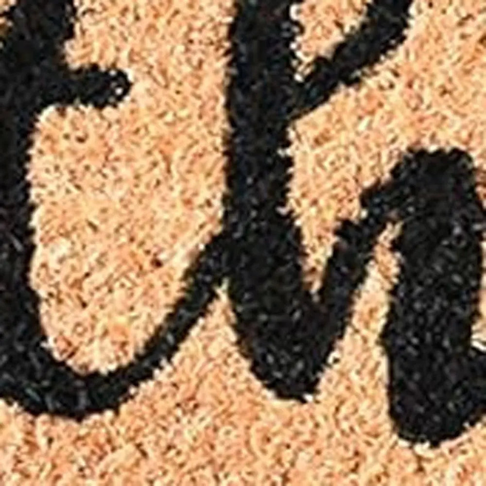 17" X 29" Natural and Black Coir This is Us Outdoor Door Mat - NOBLE HOME INTERIORS
