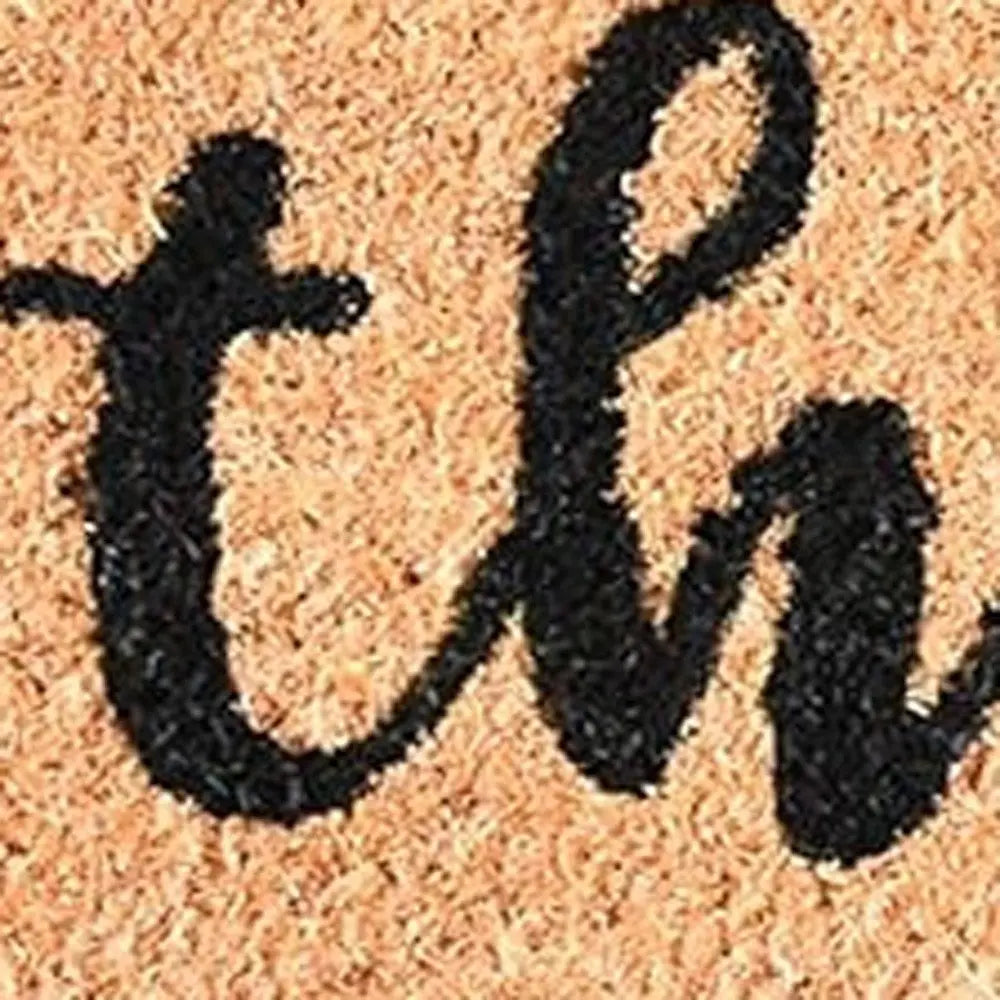 17" X 29" Natural and Black Coir This is Us Outdoor Door Mat - NOBLE HOME INTERIORS