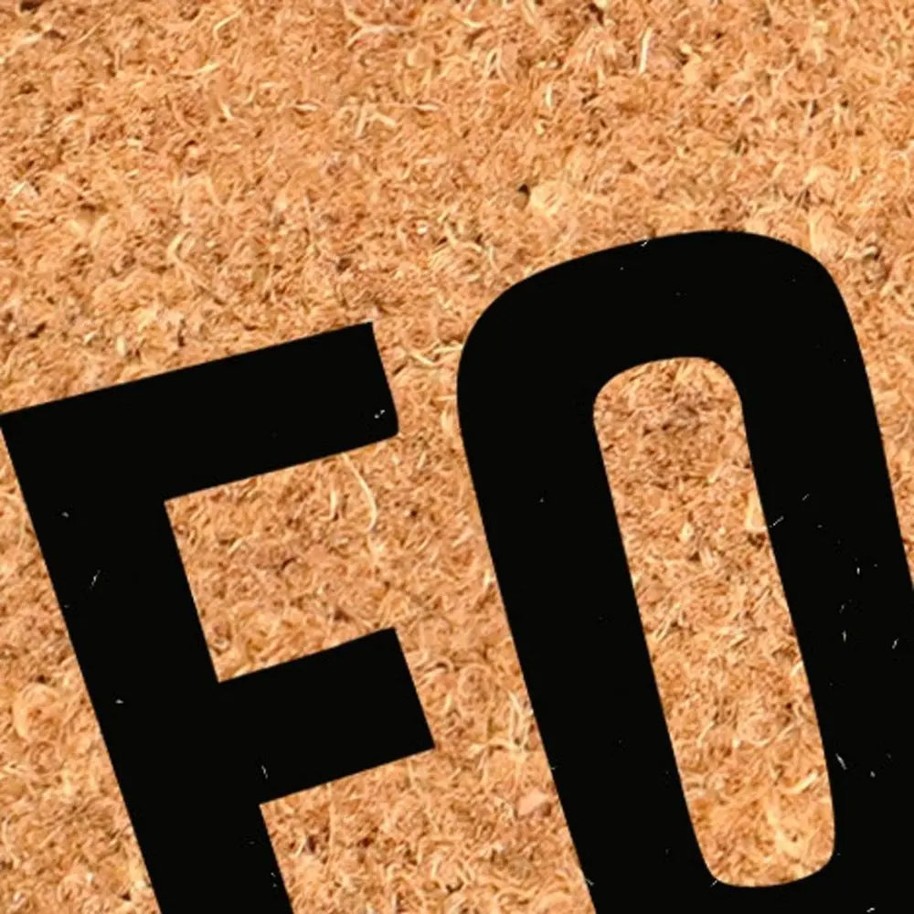 17" X 29" Natural And Black Football Fall Outdoor Coir Door Mat - NOVA HOME FURNITURE