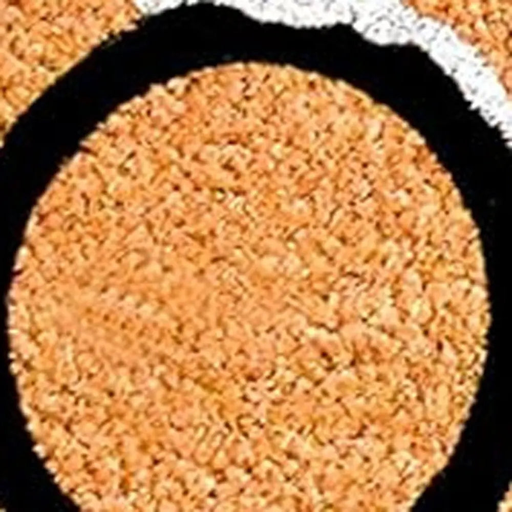 17" X 29" Natural Black And White Feliz Navidad Snowman Coir Door Mat - NOBLE HOME INTERIORS