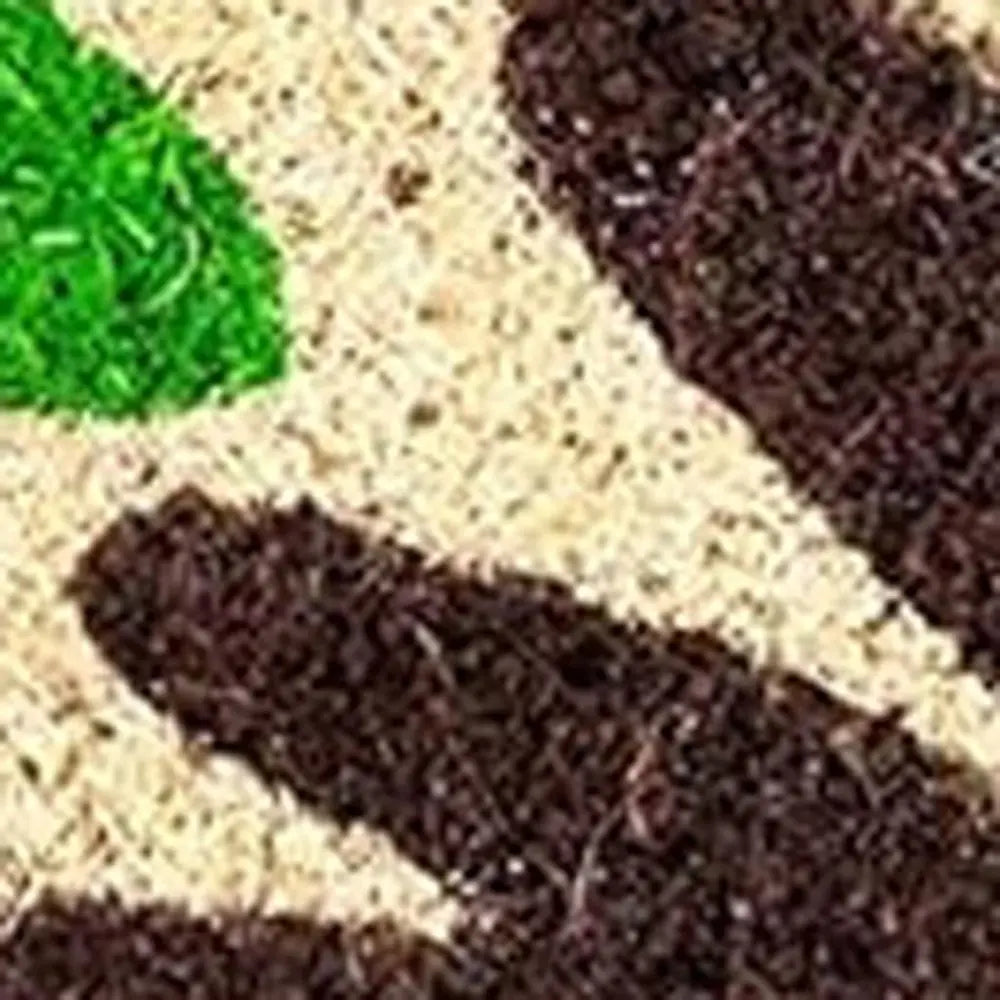 17" X 29" Natural Blue Green And Orange Floral Outdoor Coir Door Mat - NOBLE HOME INTERIORS