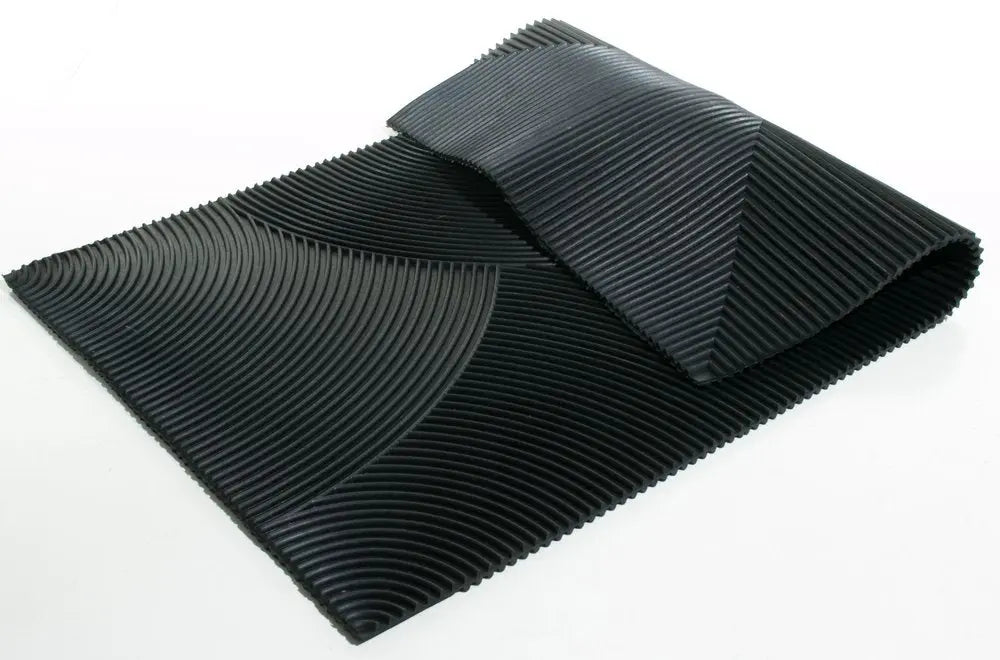 18" X 30" Black Rubber Outdoor Door Mat - NOBLE HOME INTERIORS