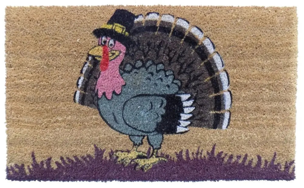 18" X 30" Brown and Black Coir Birds Outdoor Holiday Door Mat - NOBLE HOME INTERIORS