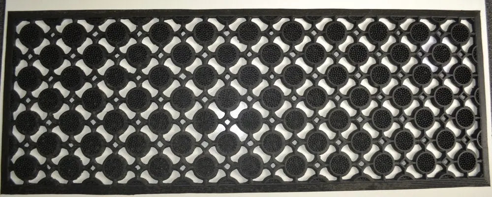 18" X 47" Black Rubber Outdoor Door Mat - NOBLE HOME INTERIORS