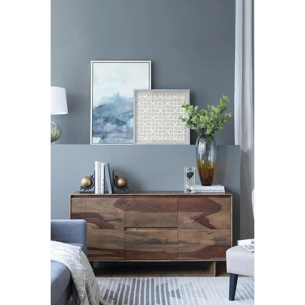 19" Clear And Brown Ombre Glass Table Vase - NOBLE HOME INTERIORS