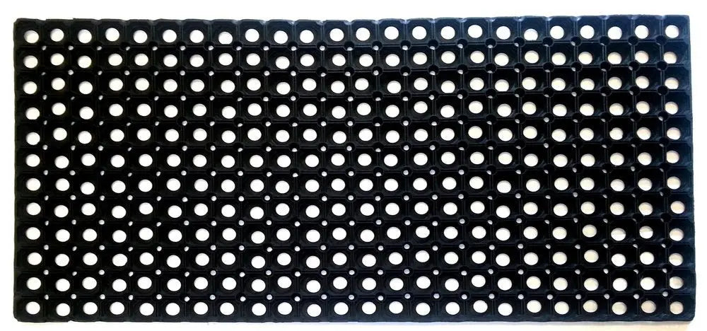 19" X 39" Black Rubber Outdoor Door Mat - NOBLE HOME INTERIORS