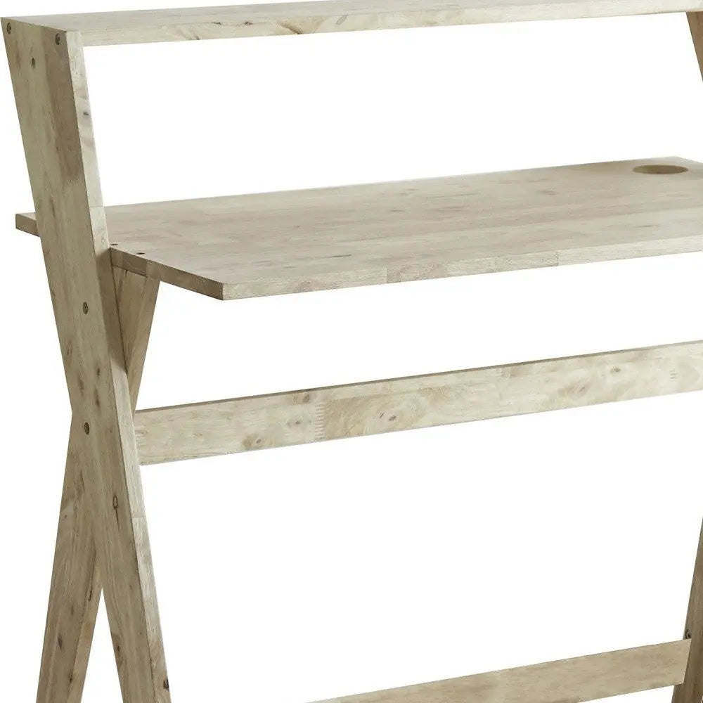 20" Natural Wood Writing Desk - NOBLE HOME INTERIORS