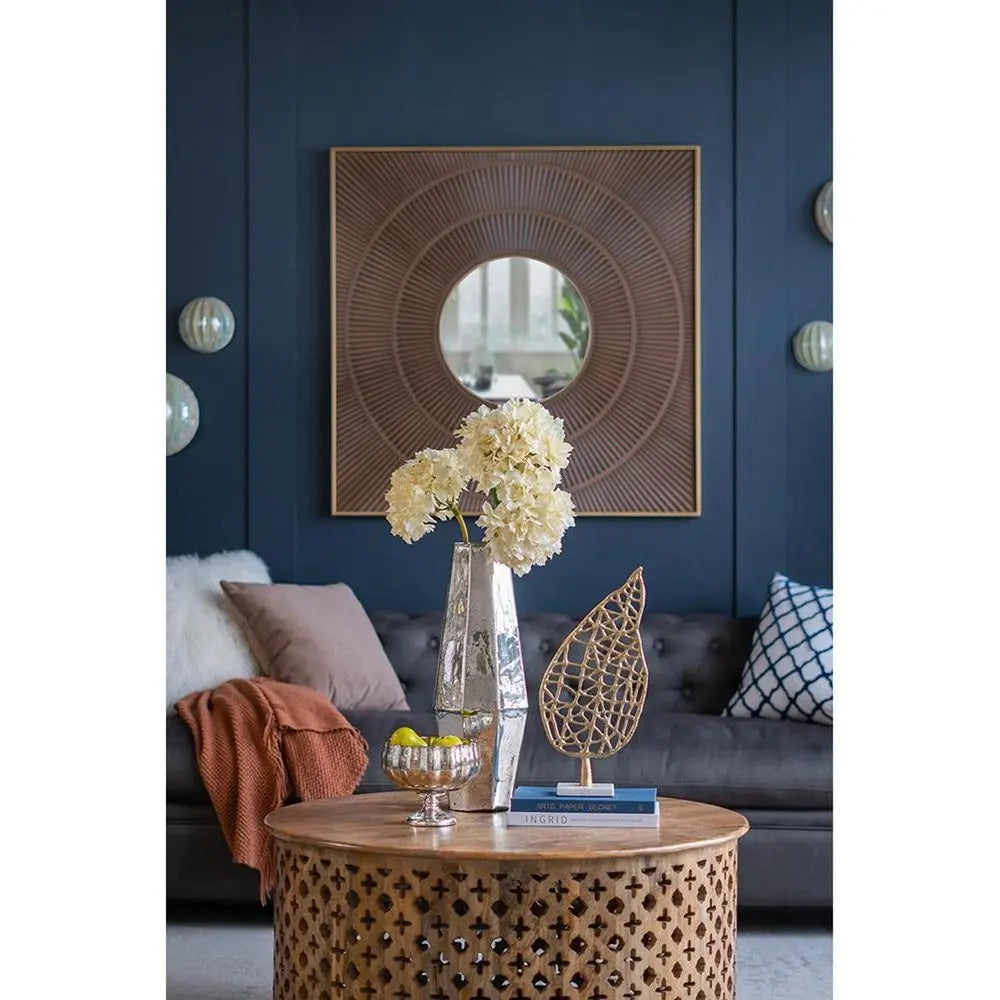 20" Silver Cylinder Glass Table Vase - NOBLE HOME INTERIORS