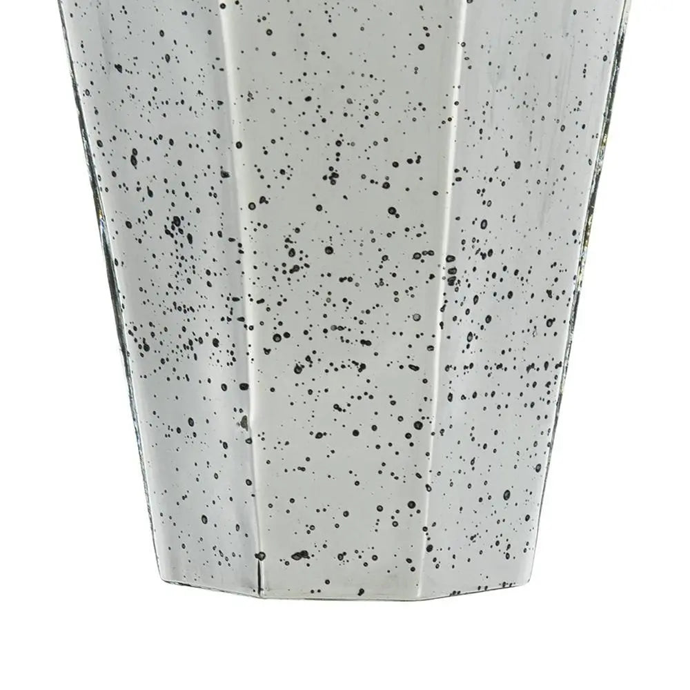 20" Silver Cylinder Glass Table Vase - NOBLE HOME INTERIORS