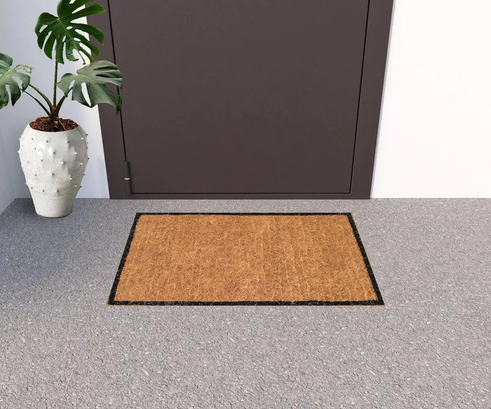 20" X 30" Brown and Black Coir Animal Print Outdoor Door Mat - NOBLE HOME INTERIORS