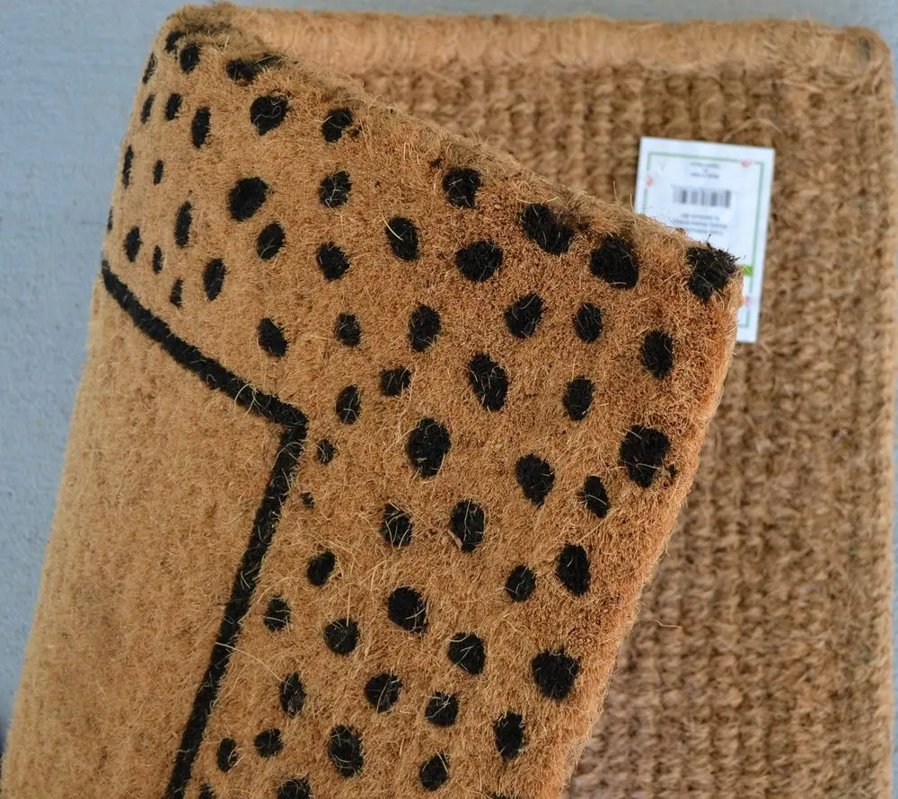 20" X 30" Brown and Black Coir Animal Print Outdoor Door Mat - NOBLE HOME INTERIORS