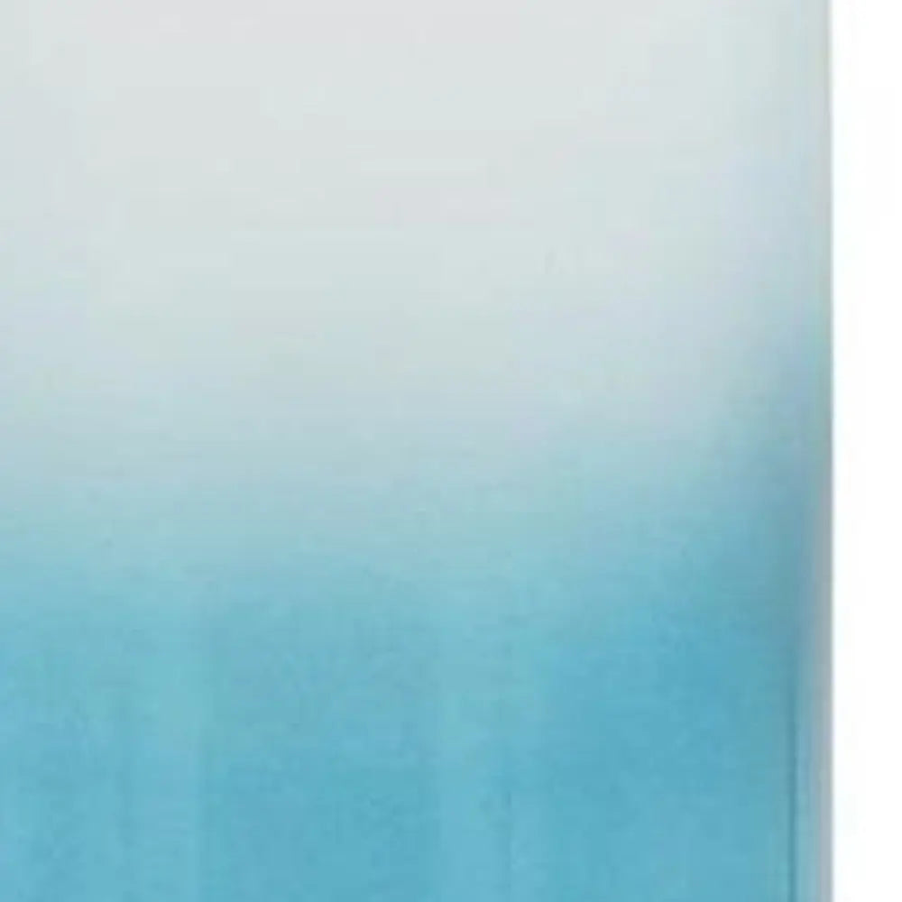 21" Blue White And Gold Ombre Glass And Aluminum Pedestal Table Vase - NOBLE HOME INTERIORS