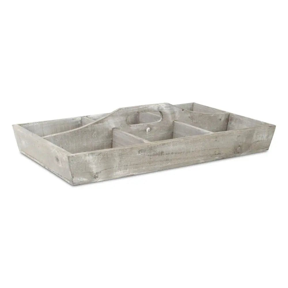 21" Gray Solid Wood Box - NOBLE HOME INTERIORS