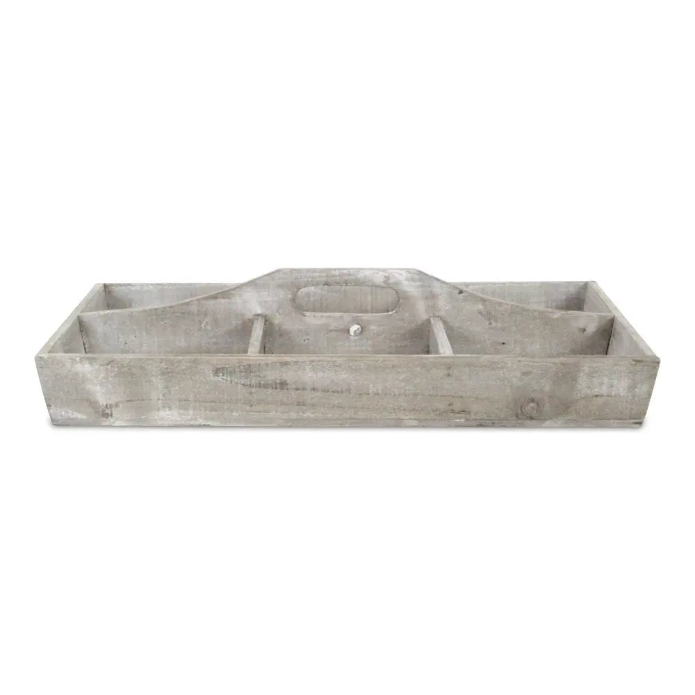21" Gray Solid Wood Box - NOBLE HOME INTERIORS