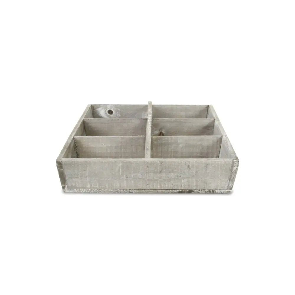21" Gray Solid Wood Box - NOBLE HOME INTERIORS