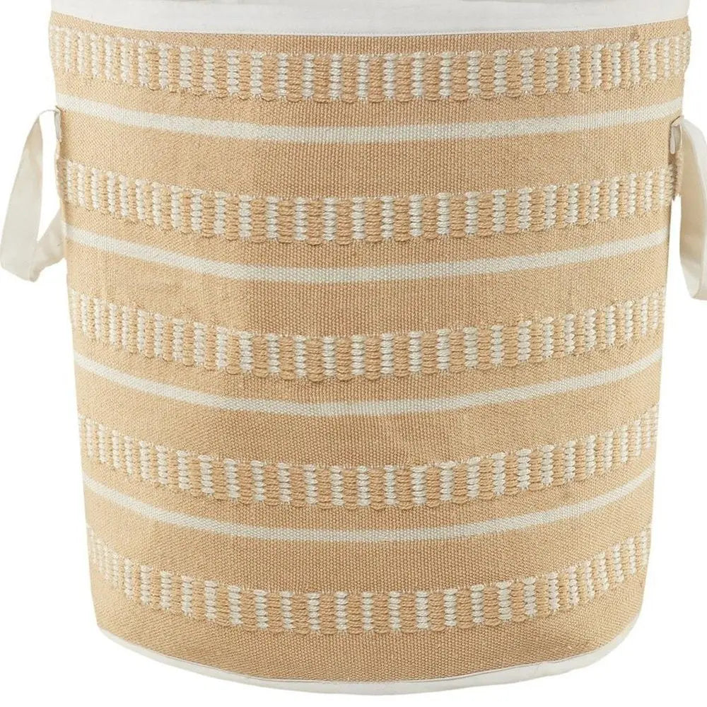 21" Pink Fabric Basket - NOBLE HOME INTERIORS