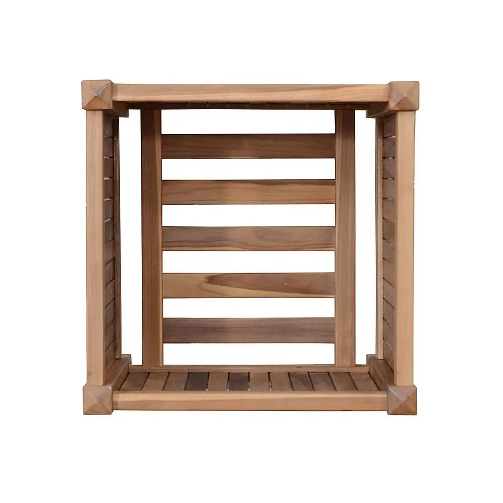 22" Natural Solid Wood Indoor Outdoor Square Planter Box - NOBLE HOME INTERIORS