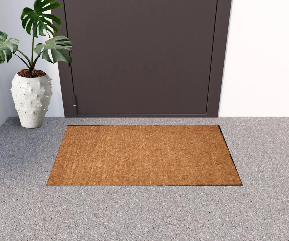 22" X 36" Brown and Black Coir Outdoor Door Mat - NOBLE HOME INTERIORS