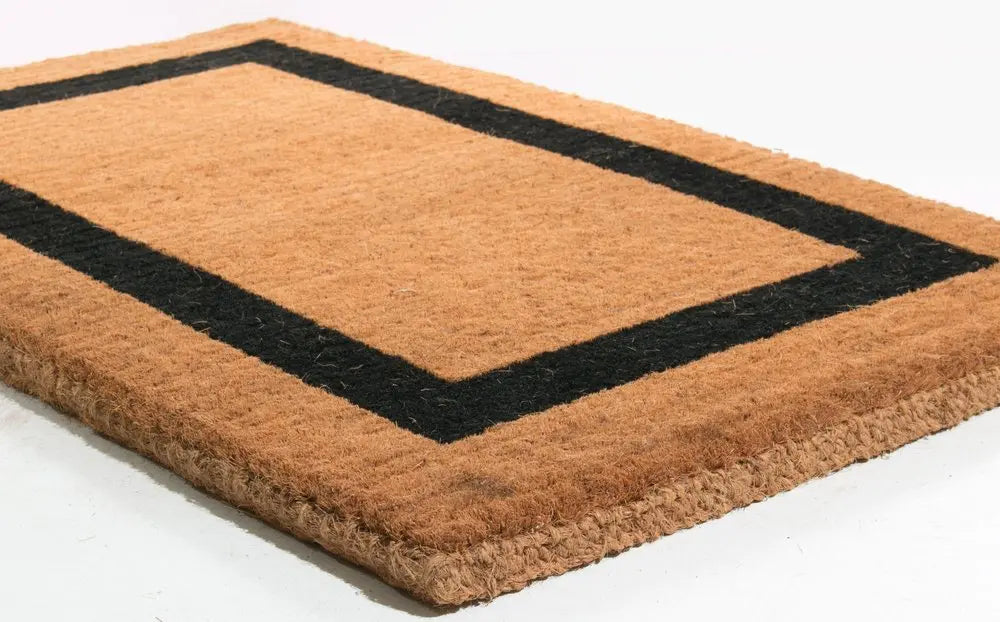 22" X 36" Brown and Black Coir Outdoor Door Mat - NOBLE HOME INTERIORS