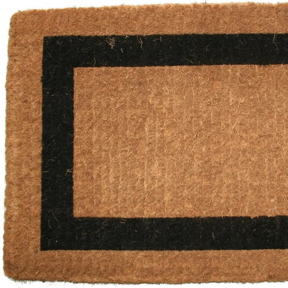 22" X 36" Brown and Black Coir Outdoor Door Mat - NOBLE HOME INTERIORS