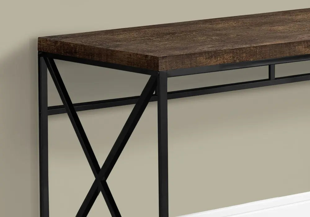 24" Brown and Black Computer Desk - NOBLE HOME INTERIORS