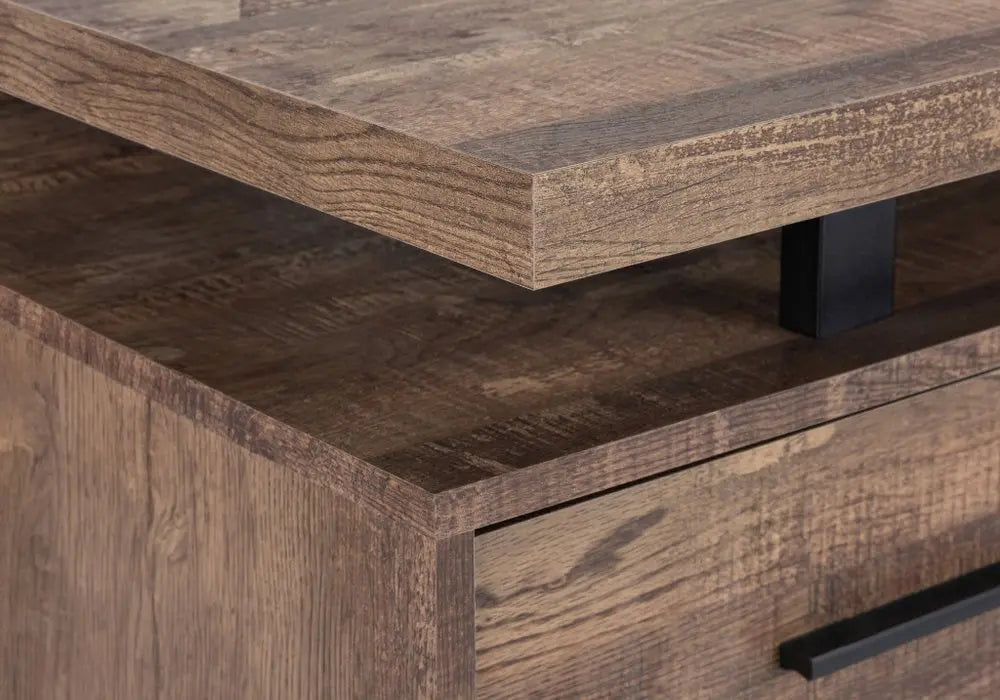 24" Brown and Black With Three Drawers - NOBLE HOME INTERIORS