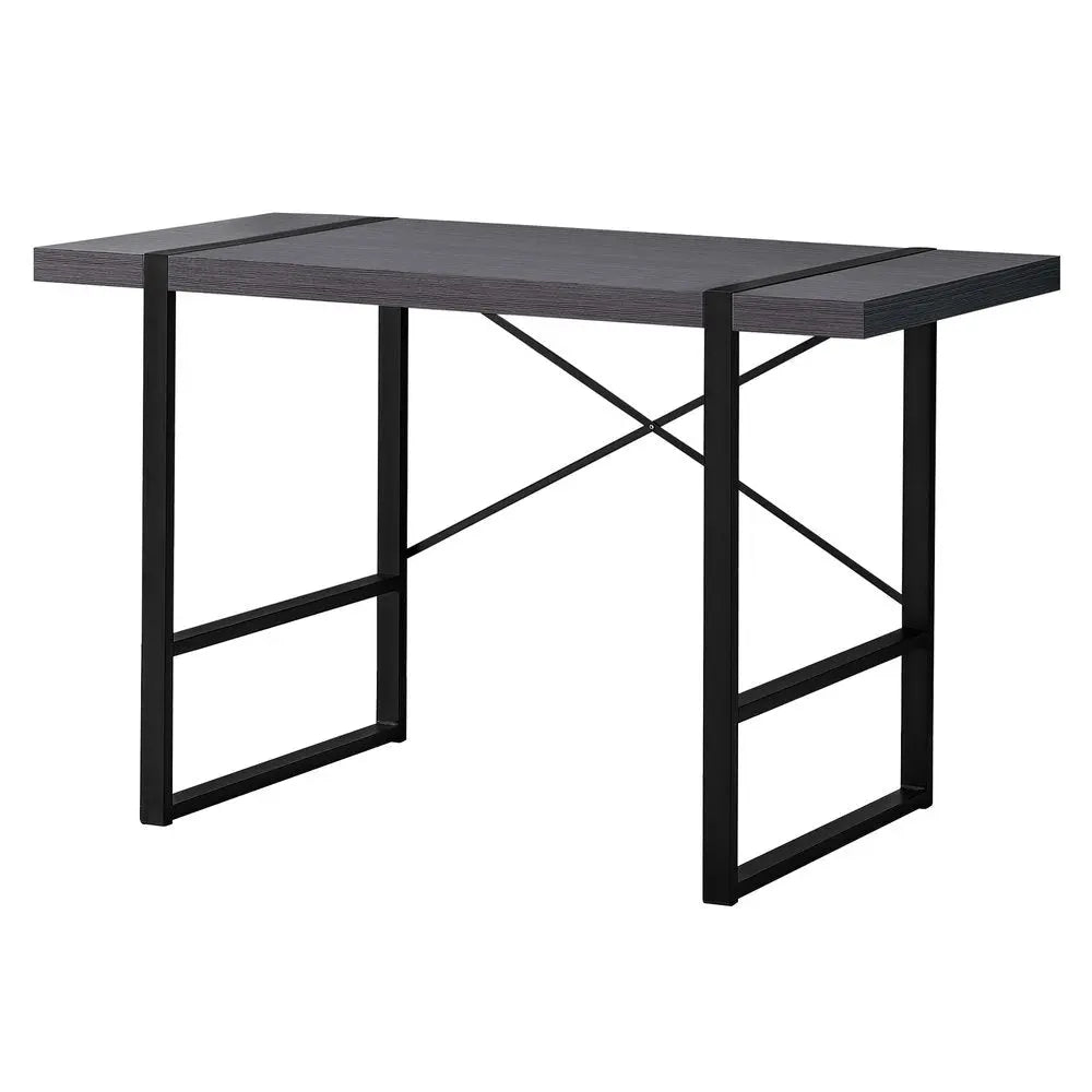 24" Gray and Black Computer Desk - NOBLE HOME INTERIORS