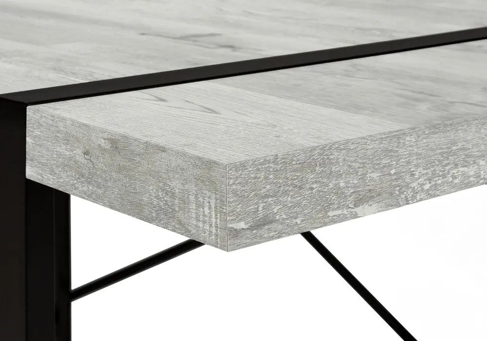 24" Gray and Black Computer Desk - NOBLE HOME INTERIORS