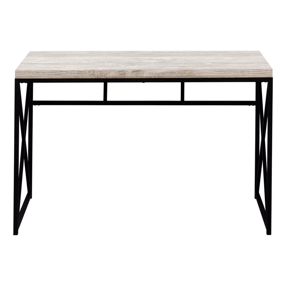 24" Taupe and Black Computer Desk - NOBLE HOME INTERIORS