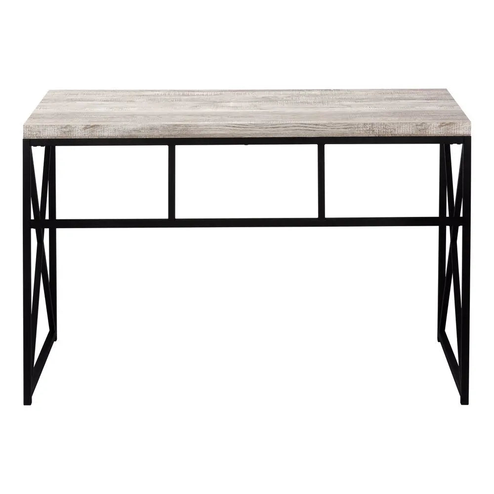 24" Taupe and Black Computer Desk - NOBLE HOME INTERIORS