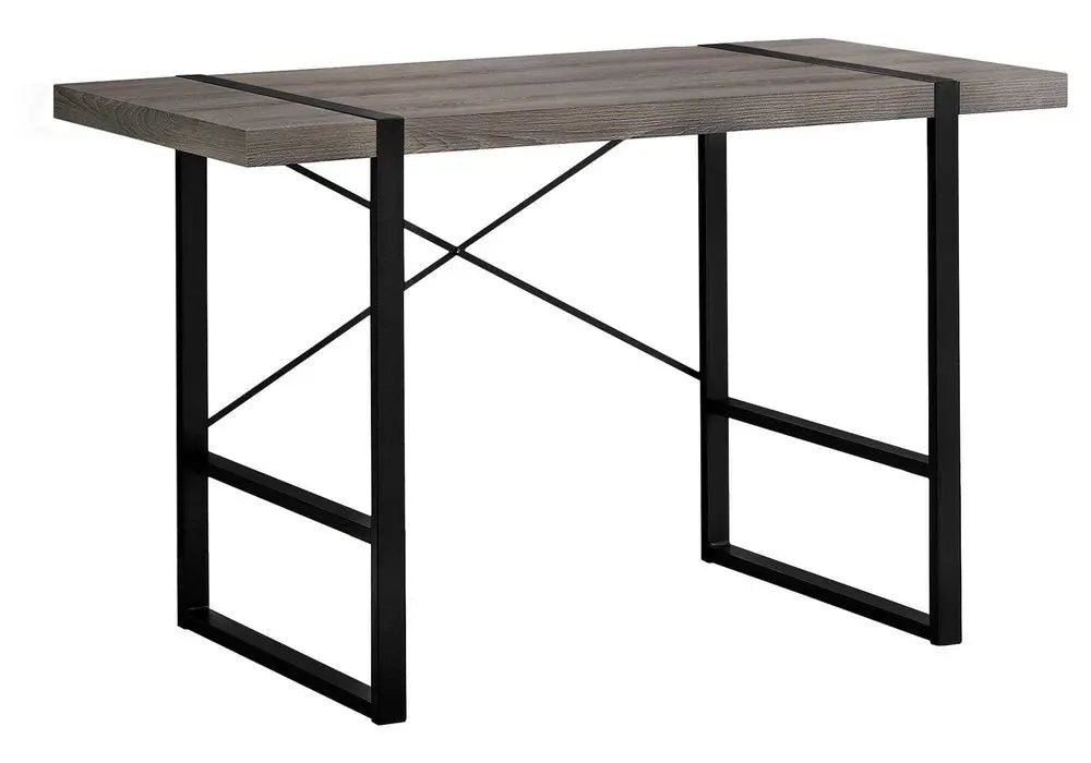 24" Taupe and Black Computer Desk - NOBLE HOME INTERIORS