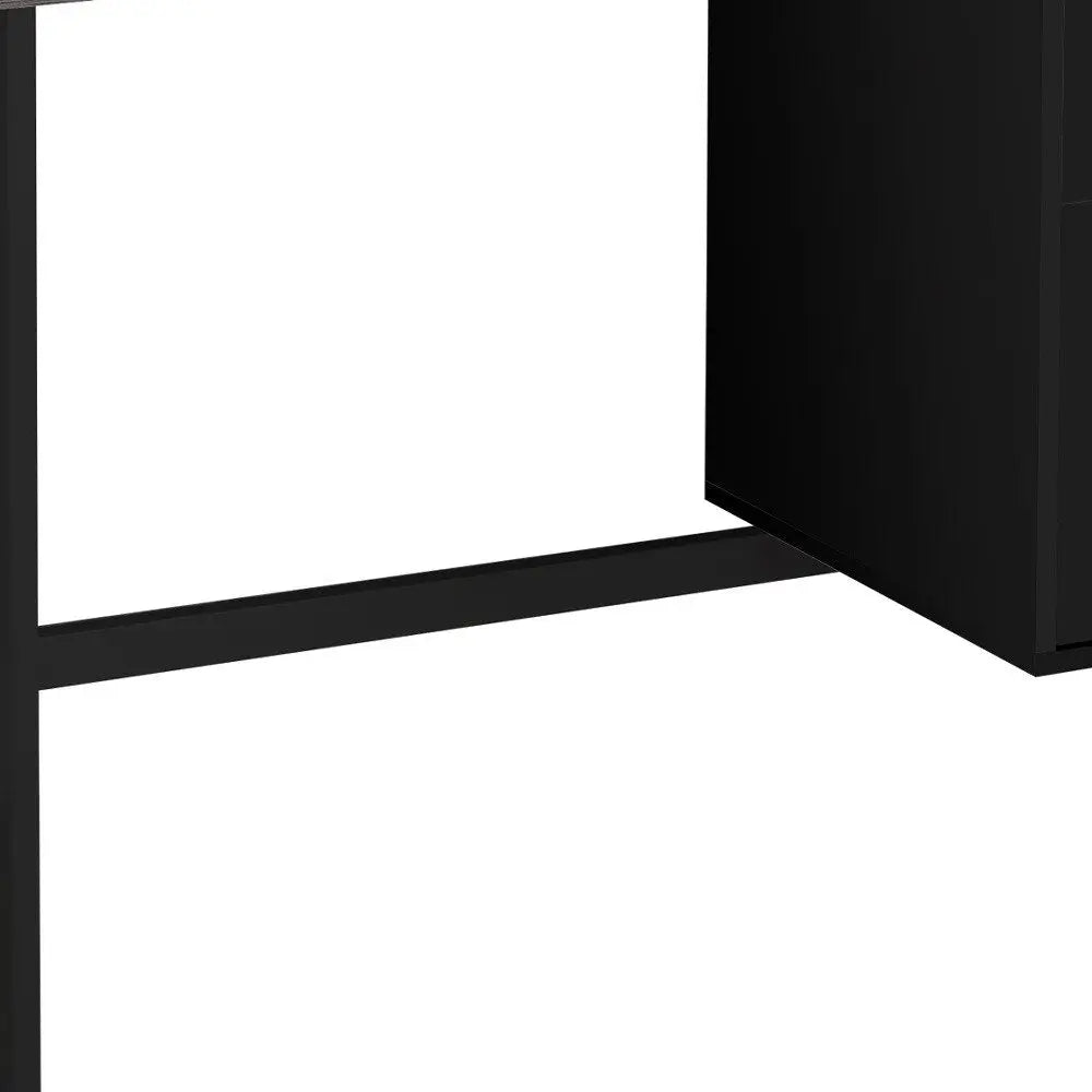 24" White and Silver Computer Desk With Two Drawers - NOBLE HOME INTERIORS