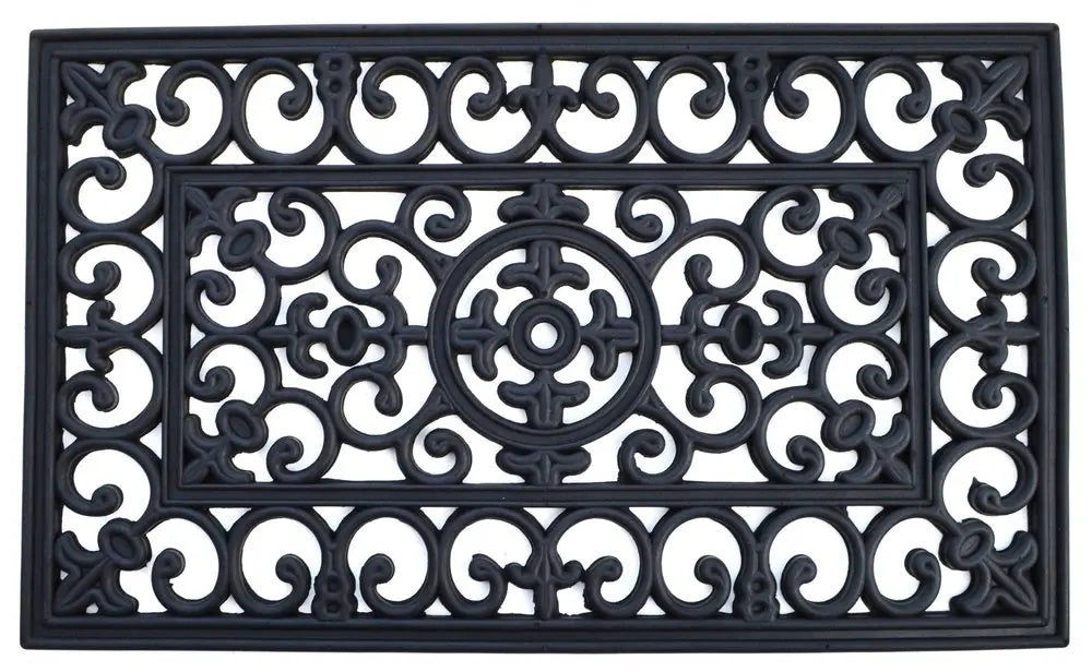 24" X 36" Black Rubber Outdoor Door Mat - NOBLE HOME INTERIORS