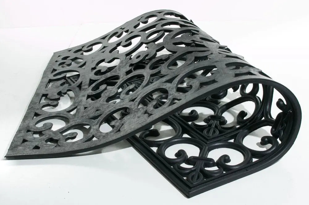 24" X 36" Black Rubber Outdoor Door Mat - NOBLE HOME INTERIORS