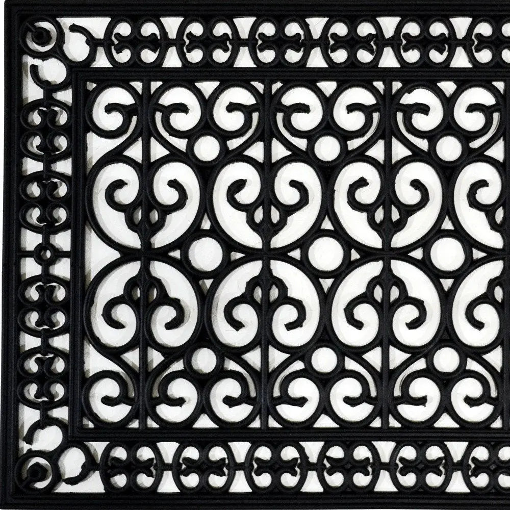 24" X 36" Black Rubber Outdoor Door Mat - NOBLE HOME INTERIORS