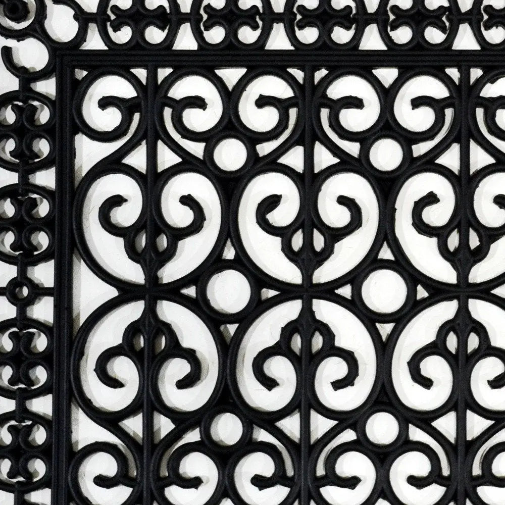 24" X 36" Black Rubber Outdoor Door Mat - NOBLE HOME INTERIORS