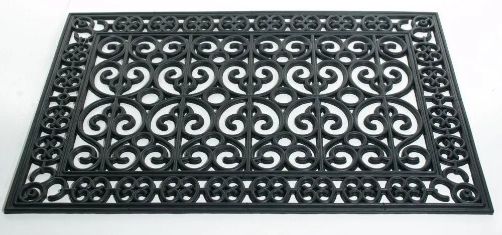 24" X 36" Black Rubber Outdoor Door Mat - NOBLE HOME INTERIORS