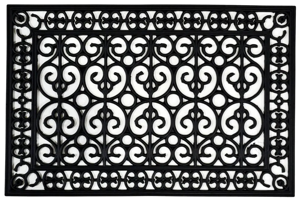 24" X 36" Black Rubber Outdoor Door Mat - NOBLE HOME INTERIORS